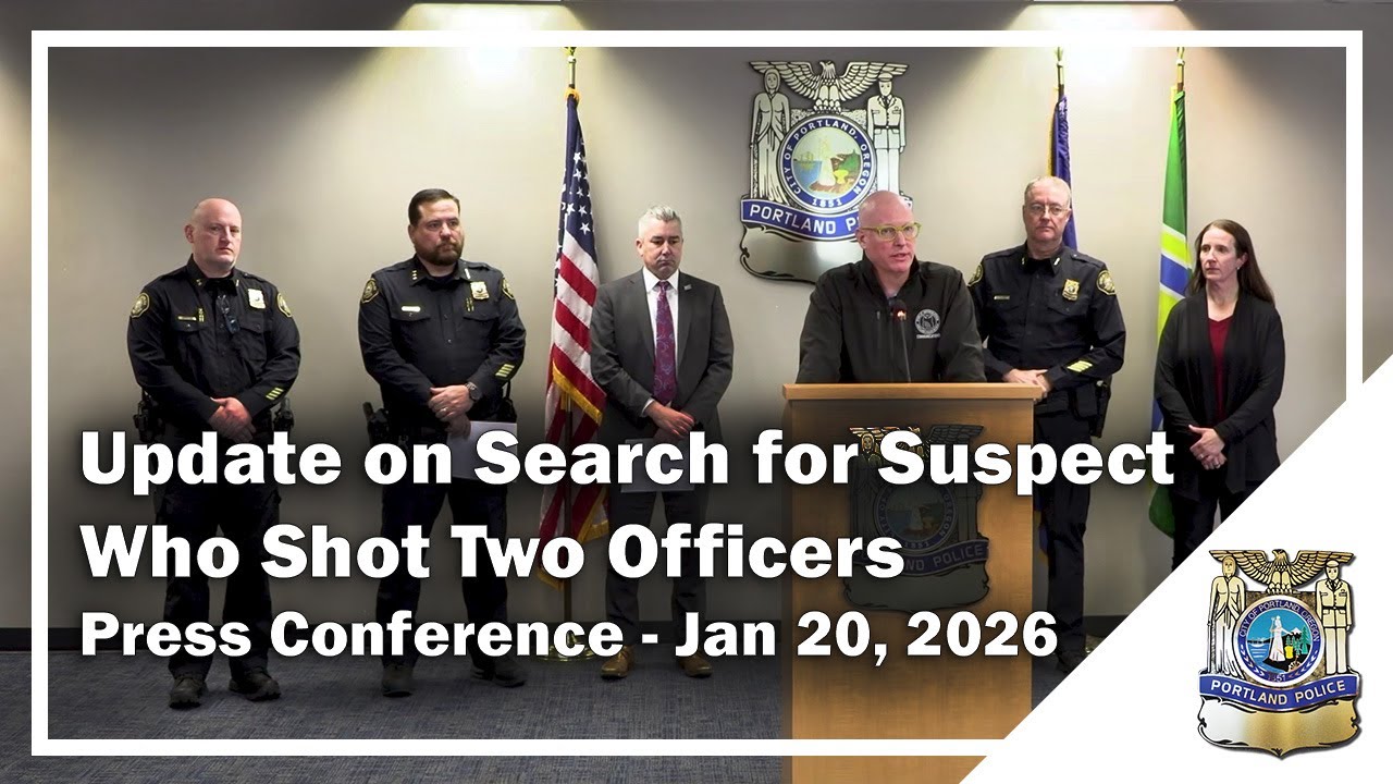 Update on search for suspect who shot two PPB officers - YouTube