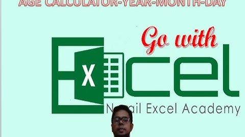 Age calculation formula in MS Excel YouTube Bangla Video