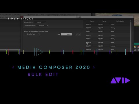 Avid Media Composer 2020.4: Bulk Edit