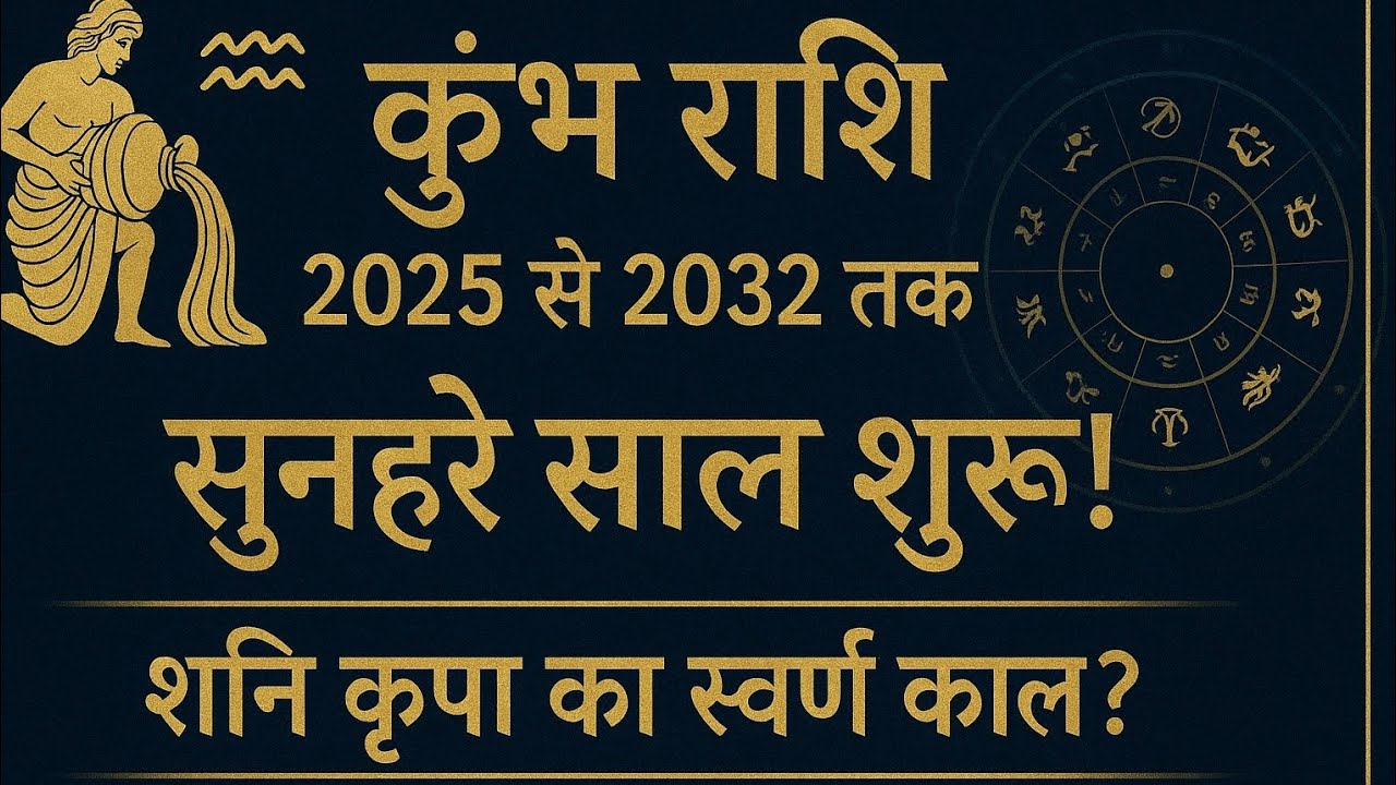 कुंभ राशि के लिए आवश्यक जानकारी!कुंभ राशि का 2025 से 2032 अमृत काल#कुंभराशि#rashikumbh#rashifal