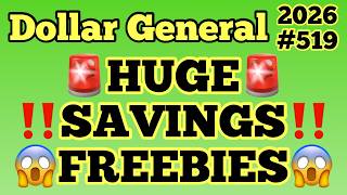2026#519🚨Dollar General Couponing🚨HUGE SAVINGS‼️FREEBIES‼️MUST WATCH👀👀