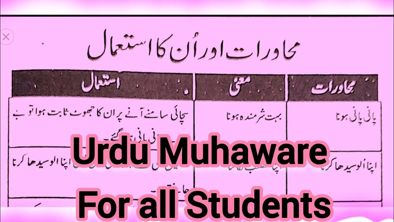 📘 اردو محاورے | Urdu Muhaware | For All Students Urdu Grammar | @ZAKStudyPlanet Competitive Exams