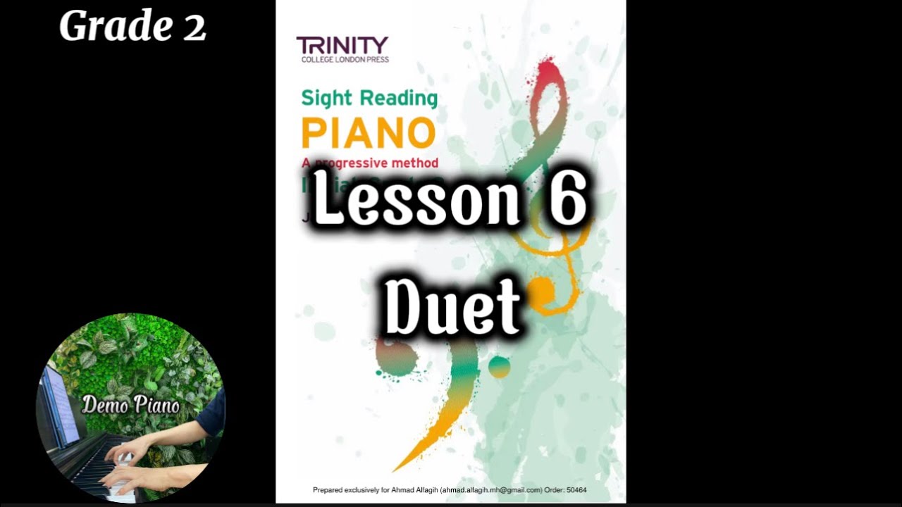 Lesson 6 - Duet (P63) | TRINITY Sight Reading PIANO Initial-Grade 2 by James Treweek