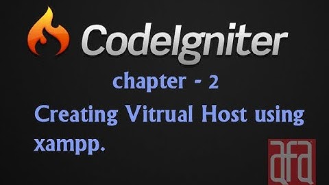 CI-Chapter 2- Creating Virtual Host using xampp