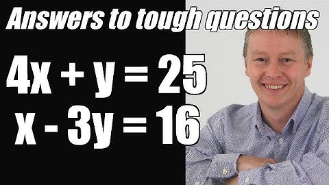 How to answer simultaneous linear equations question