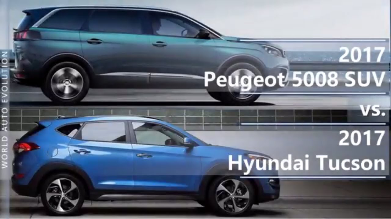 2017 Peugeot 5008 SUV vs 2017 Hyundai Tucson (technical comparison) -  YouTube