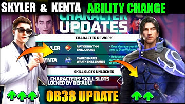SKYLER & KENTA CHARACTER ABILITY CHANGE AFTER OB32 UPDATE | SKYLER ABILITY CHANGE |KENTA ABILITY