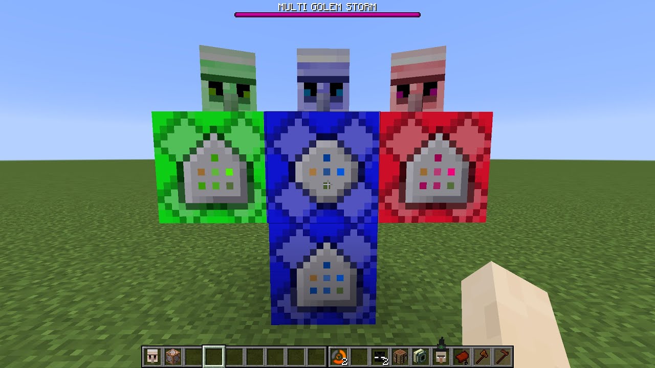 what if you create a MULTI GOLEM STORM in MINECRAFT (part 111) - YouTube