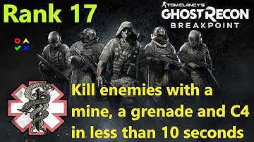 Medic Class challenge level 17 Kill enemies with a mine, a grenade and C4 in less than 10 seconds