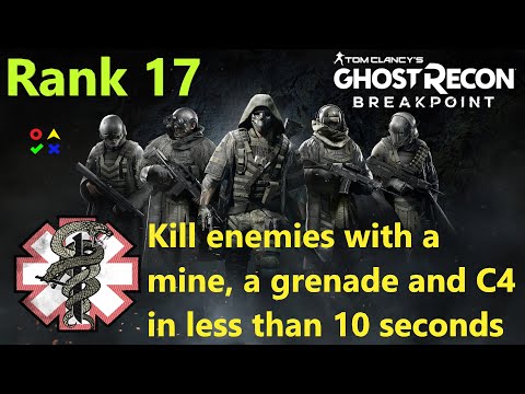 Medic Class challenge level 17 Kill enemies with a mine, a grenade and C4 in less than 10 seconds