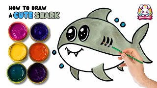 How to Draw Shark for Kids | Super Easy Way! | DrawWithBunny