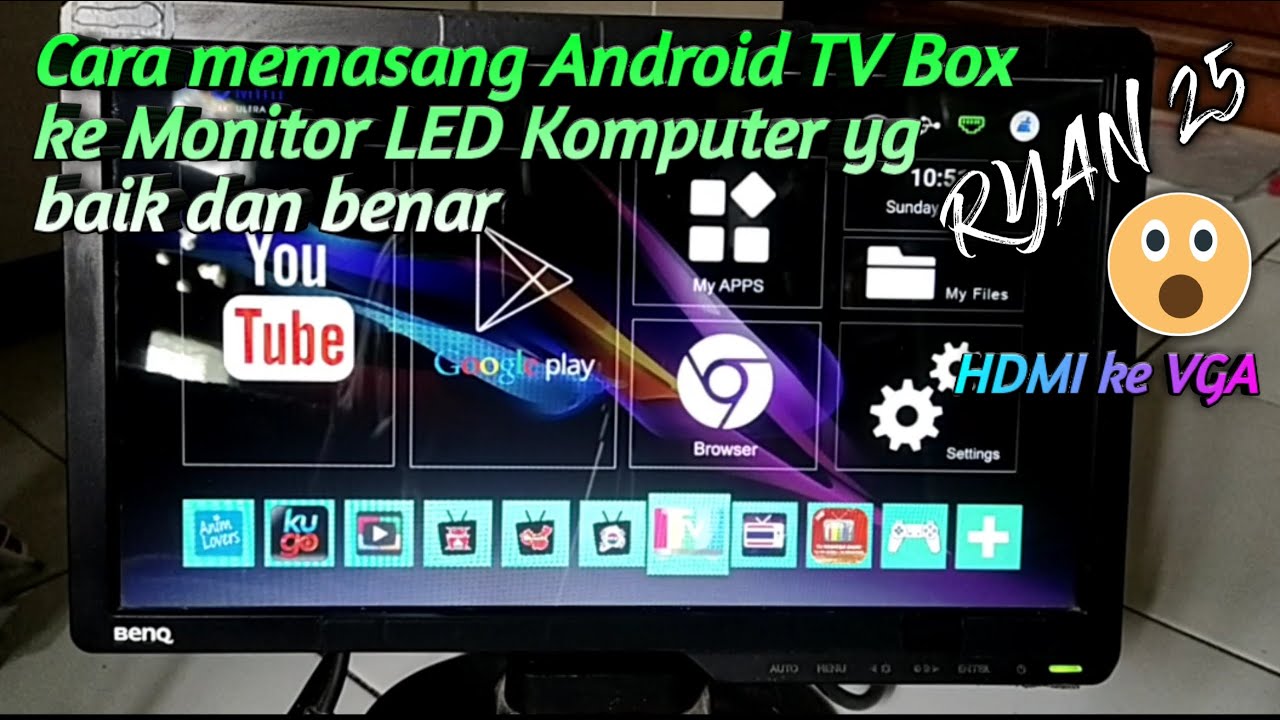 Cara memasang Android TV Box ke Monitor LED Komputer yg baik dan benar