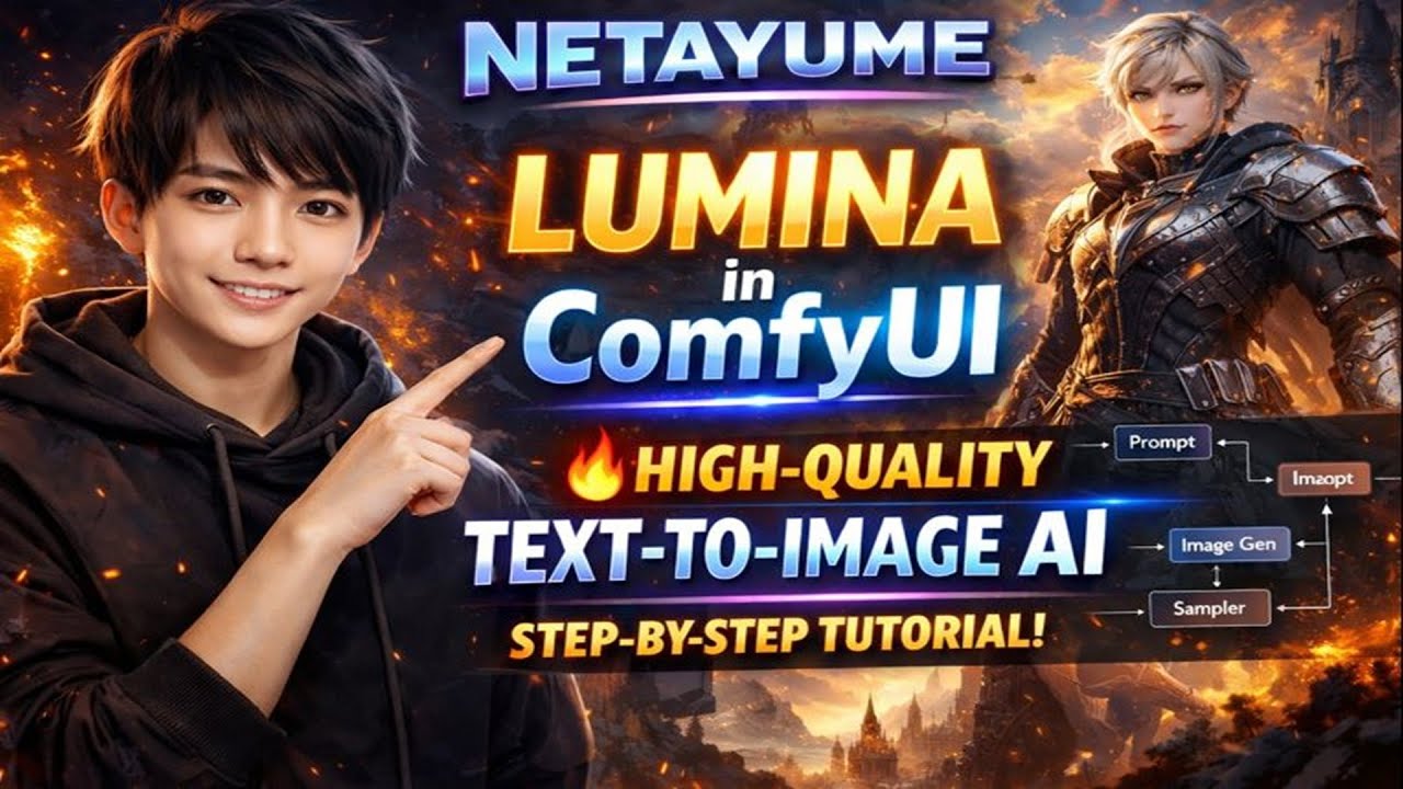 Netayume текст 2 изображение Lumina в ComfyUI 🔥 Высококачественный ИИ для преобразования текста в...