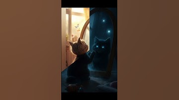 Curious Cat Meets Its Reflection 😺✨ | Funny 3D Animation | #shorts #cat #3D