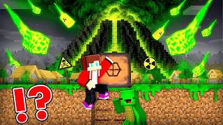 RADIOACTIVE VOLCANO vs Doomsday Bunker in Minecraft - Maizen JJ and Mikey