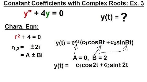 Differential Equation - 2nd Order (24 of 54) Constant Coeff. w/ Complex Roots: Example 3