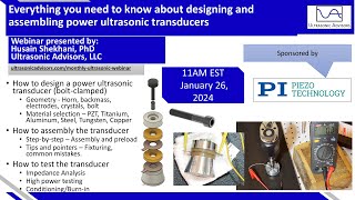 Everything you need to know about designing and assembling power ultrasonic transducers