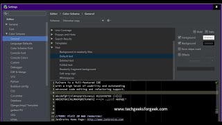 how to change Pycharm background color in Pycharm