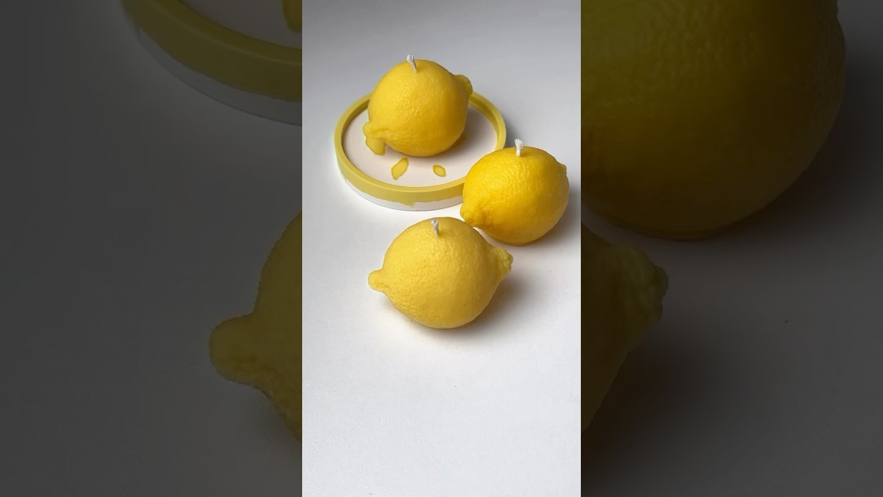 Свеча-лимон – свежий цитрусовый акцент для вашего дома!🍋✨ 