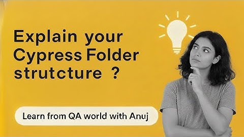 How to explain Cypress Folder structure