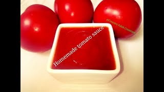 How to make sweet tomato ketchup,tomato sauce at home in Hindi/ टमाटर का सॉस घर पर कैसे बनाएं