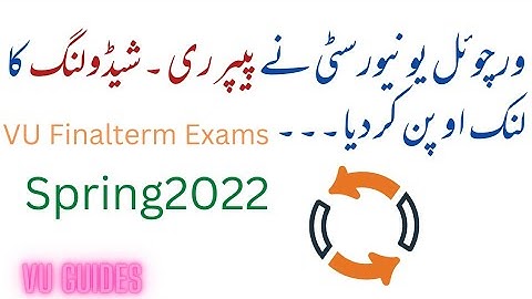 VU Open link for Paper Rescheduling/How to Reschedule missed paper at vu? #vu#reschedule#spring2022