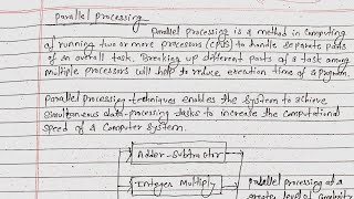 Parallel processing| Types of parallel processing | SISD MISD SIMD MIMD | FLYNS' Classification