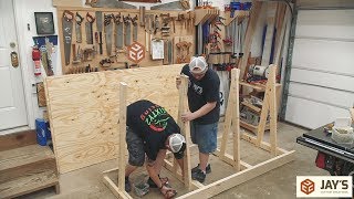 Mobile Workbench, Plywood Rack, Lumber Rack - 309