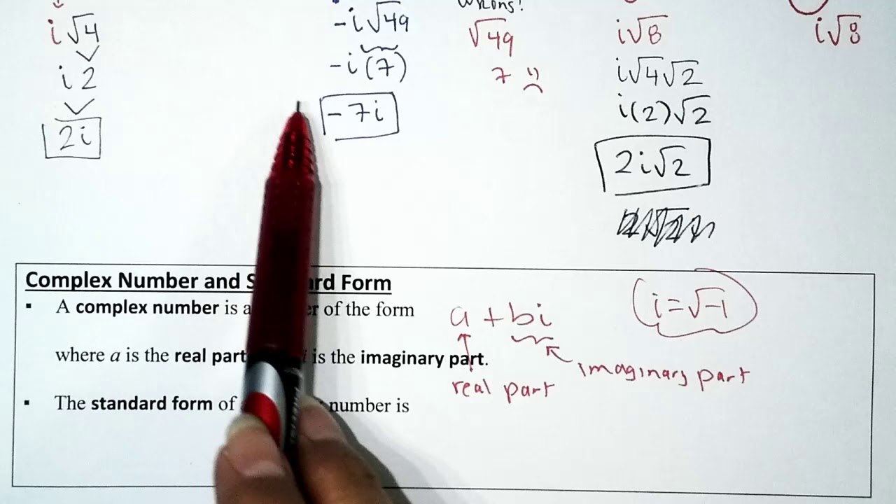 Complex Numbers A Bi Worksheet