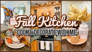 🍂FALL KITCHEN COOK \& DECORATE WITH ME 2022 | COMFORT FOOD RECIPE | FALL KITCHEN DECOR IDEAS