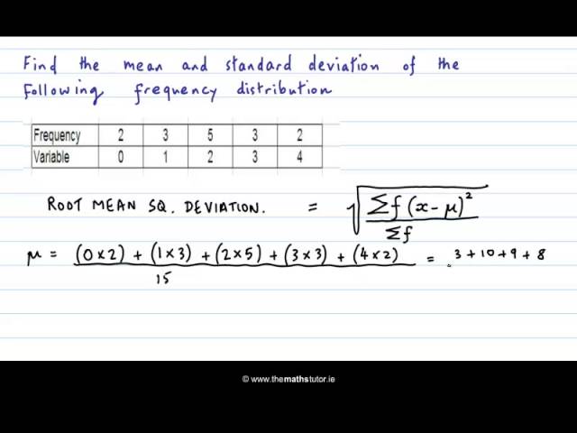 Standard Deviation Frequency