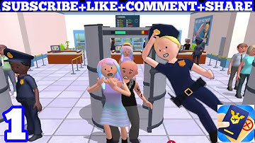 Airport Security Simulation 3d walkthrough Gameplay Secure Airport Area Policeman Android,iOS#part1