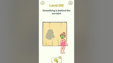 Delete One Part Eraser Puzzle level 218 something is behind the curtain