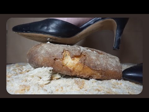 cutting bread in heels last part - ASMR