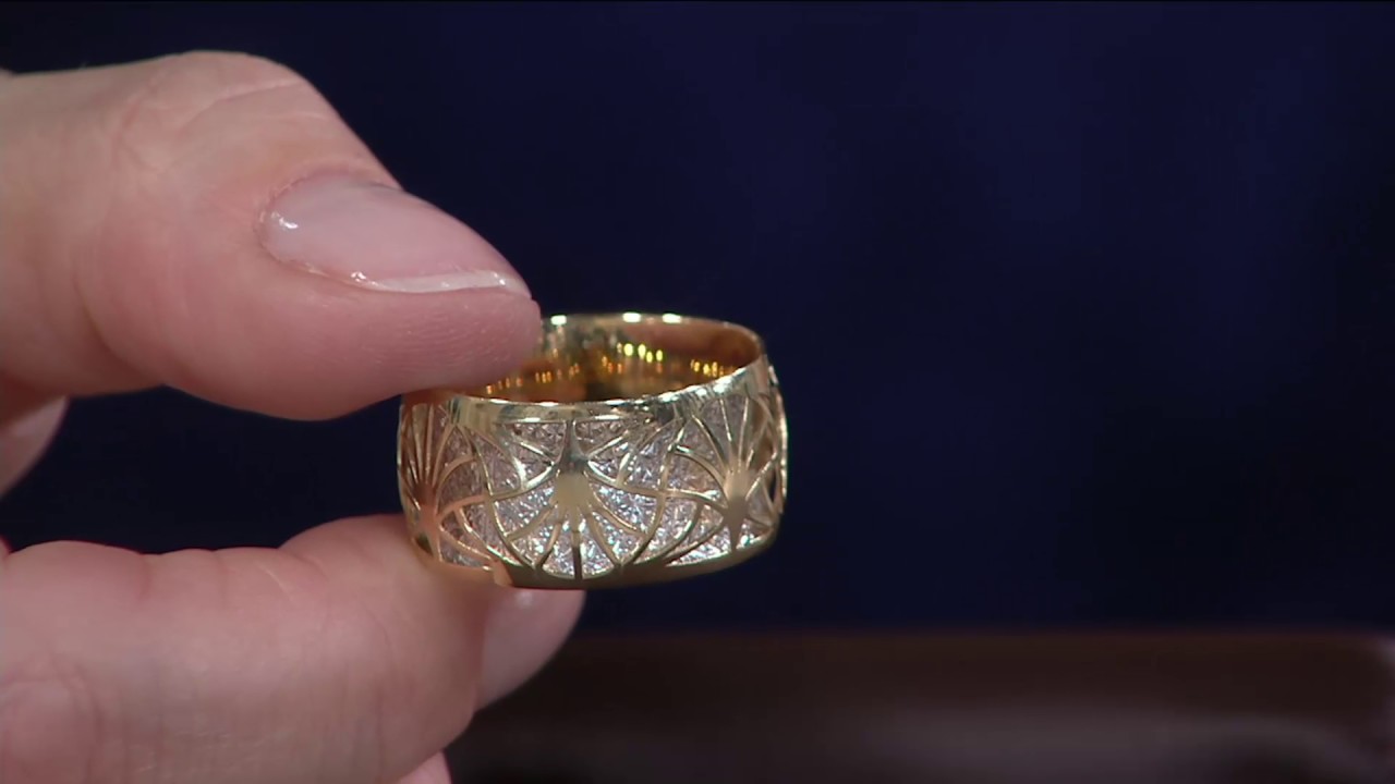 Dieci Diamond Cut Two-Tone Ring, 10K Gold on QVC