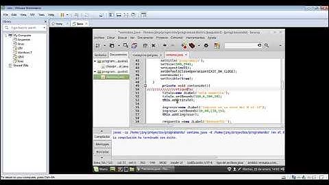 Ejercicios de programacion en Geany mediante ventanas en  java