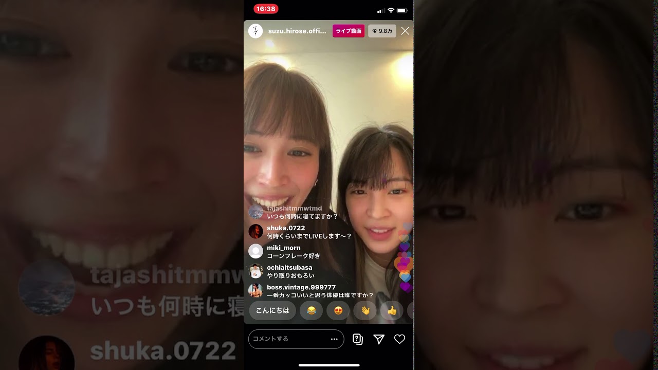 広瀬すず、広瀬アリスの姉妹インスタライブ2020.4.26