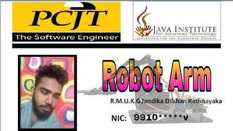 Arduino Robot Arm | Java Institute | PCJT Software Engineering  | dilshan rathnayaka