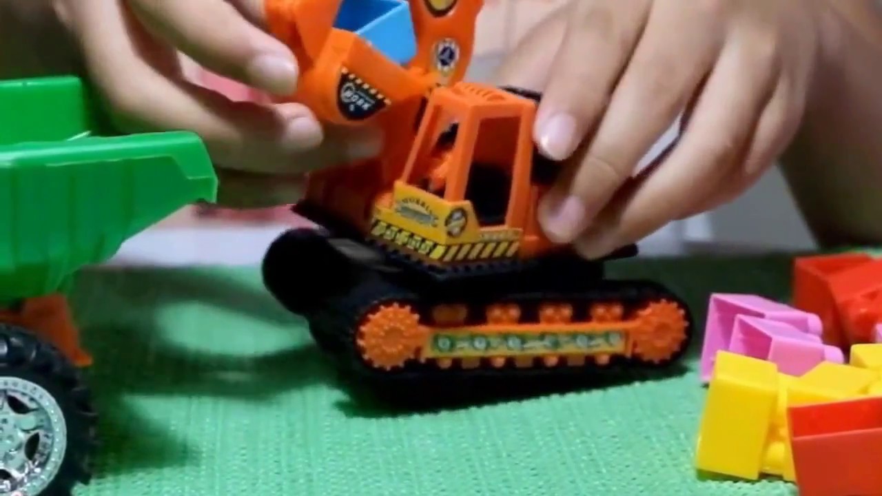 Dump Truck & Excavator Video Kids Toys x Crane Truck for Children