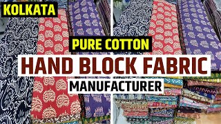 Pure Cotton Hand Block Fabric Manufacturer & Wholesaler in Kolkata