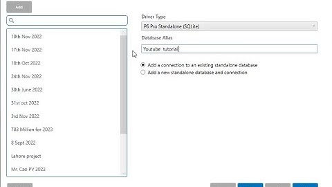 2 3 Making new Database in Primavera and Linking Existing Database in Primavera