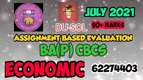 DU-SOL || ECONOMIC- PRINCIPLES OF MACROECONOMICS-2 ||  62274403 || BCOM (H)|| SOLVED ASSIGNMENT ||