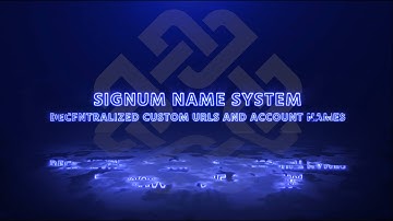 Signum Name System - Decentralized Custom URLs and Account Names