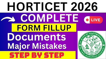 HORTICET 2026 Application Form - HORTICET Registration 2026| How To Fill HORTICET 2026 Form