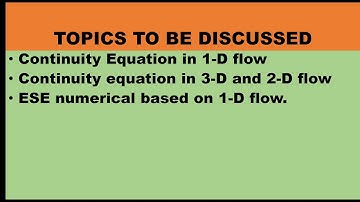 UNIT 3#LECTURE 6# Continuity Equation #FMEM#KME 201# AKTU