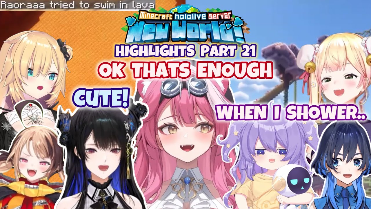 Nerissa and The ADVENT Clubhouse Project with Moona and Raora【 Minecraft HIGHLIGHTS Part 21 】