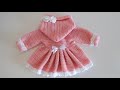 Crochet #17 How to crochet a hooded coat for a baby girl / PART1