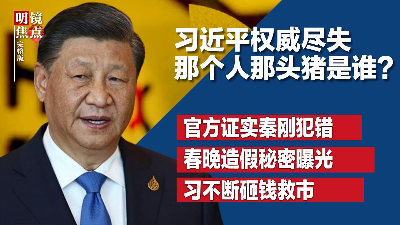 中国人都在笑“那个人”、“那头猪”，习近平权威尽失；官方罕见证实秦刚犯错：做错事被炒不足为奇；小粉红大闹英国，意外曝光春晚造假秘密；习近平去年 ...