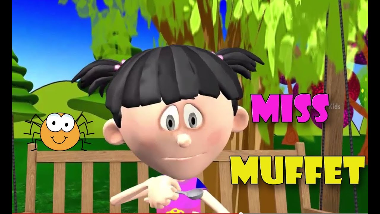 Little Miss Muffet | Animated Nursery Rhyme For Children | 3D