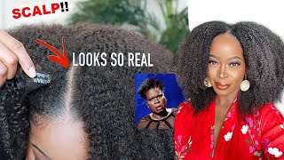 OMG️SCALPThis is MY HAIR‼️Thin Part Natural Hair Wig NO LACE NO GLUE NO GEL Innovative Weaves